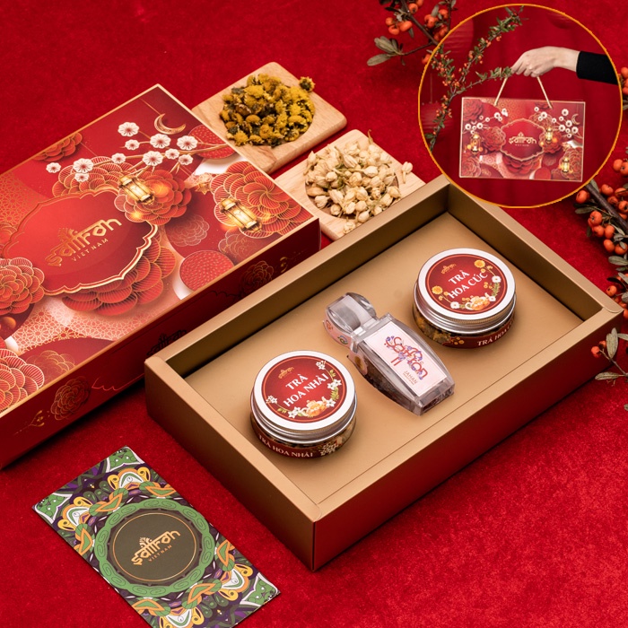 Hộp quà tặng 20/10 Saffron Nhụy Hoa Nghệ Tây Jahan 0.5Gr